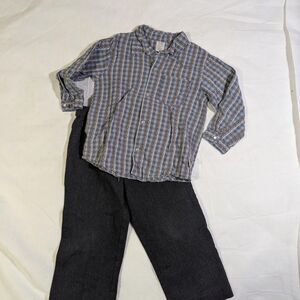 Toddler 4T Preppy Dress shirt and pants Bundle